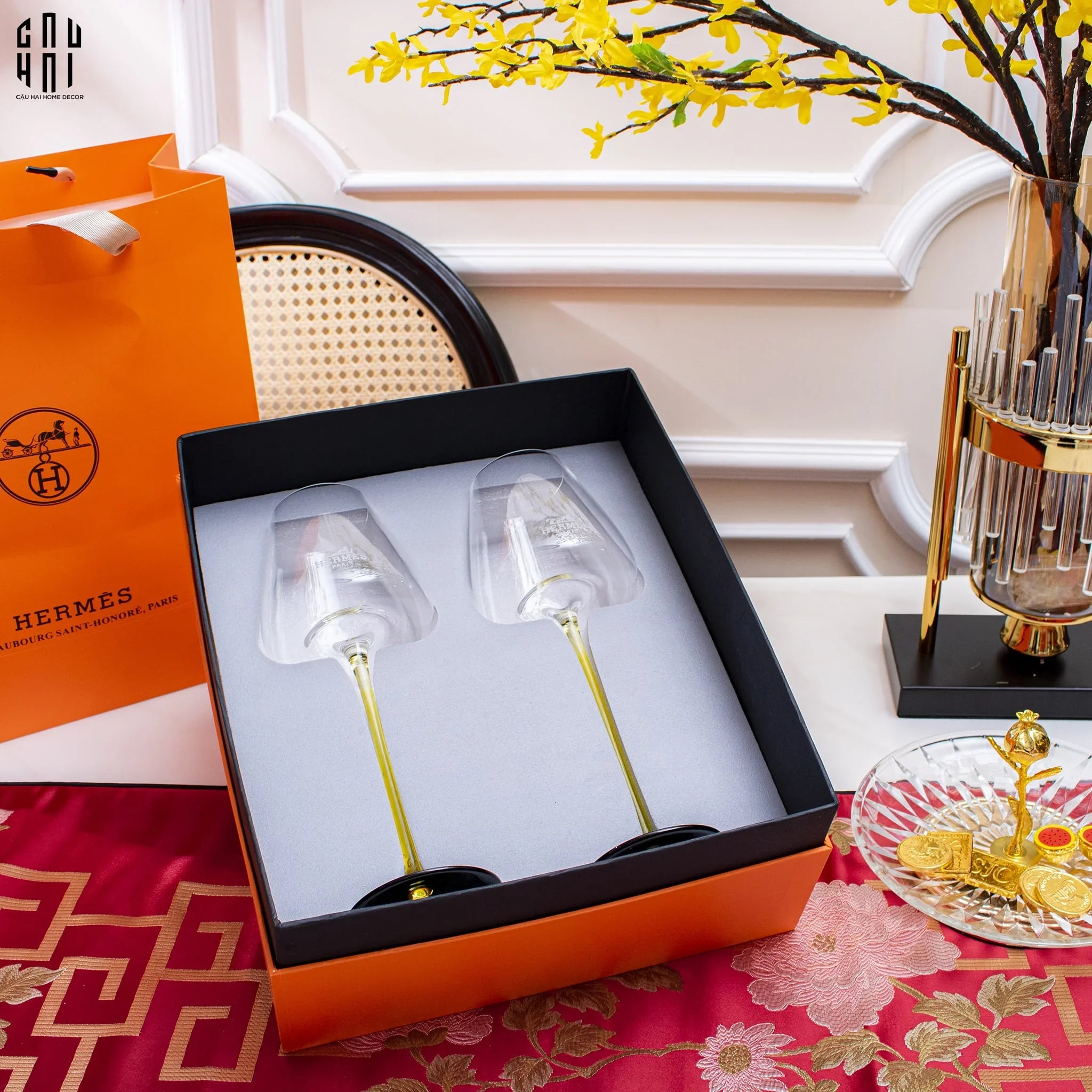 SET 2 LY VANG LUMIÈRE - FULL BOX SS24-CẬU HAI HOME DECOR