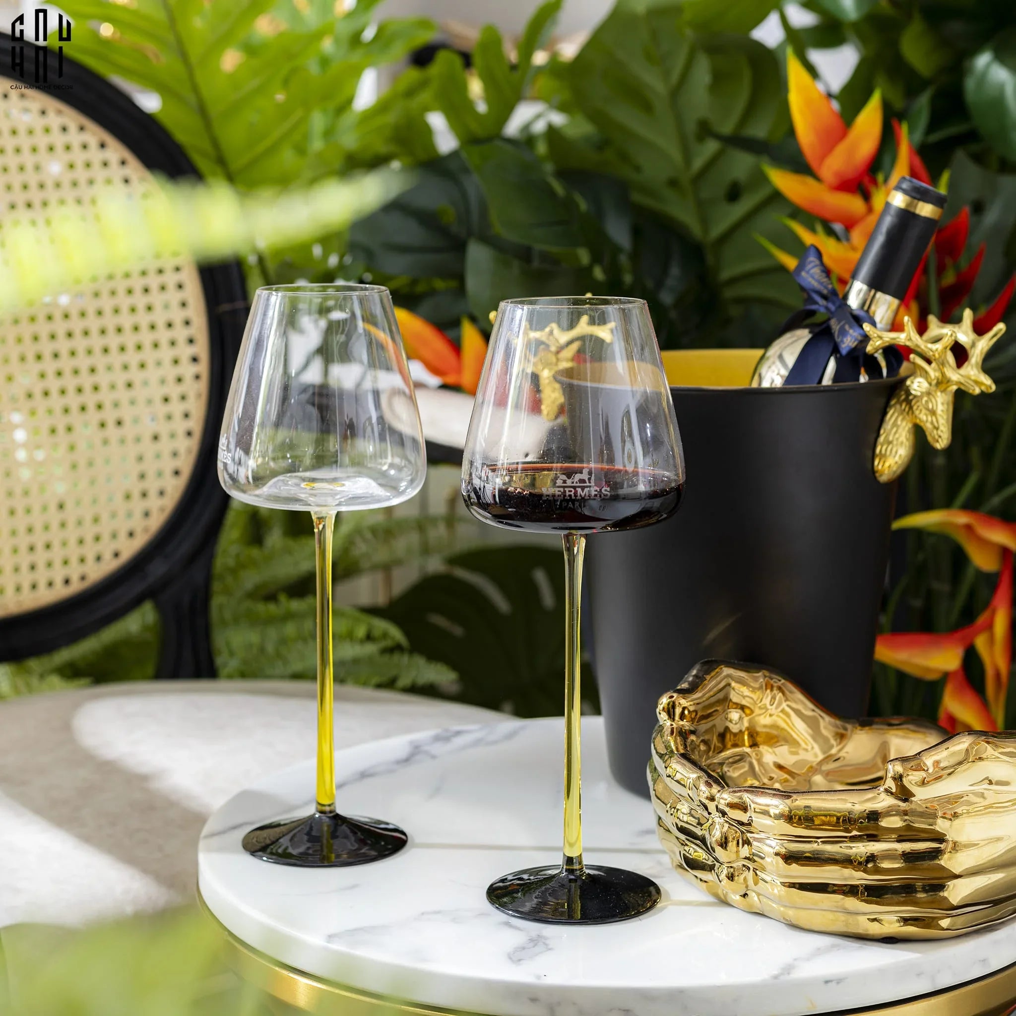 SET 2 LY VANG LUMIÈRE - FULL BOX SS24-CẬU HAI HOME DECOR