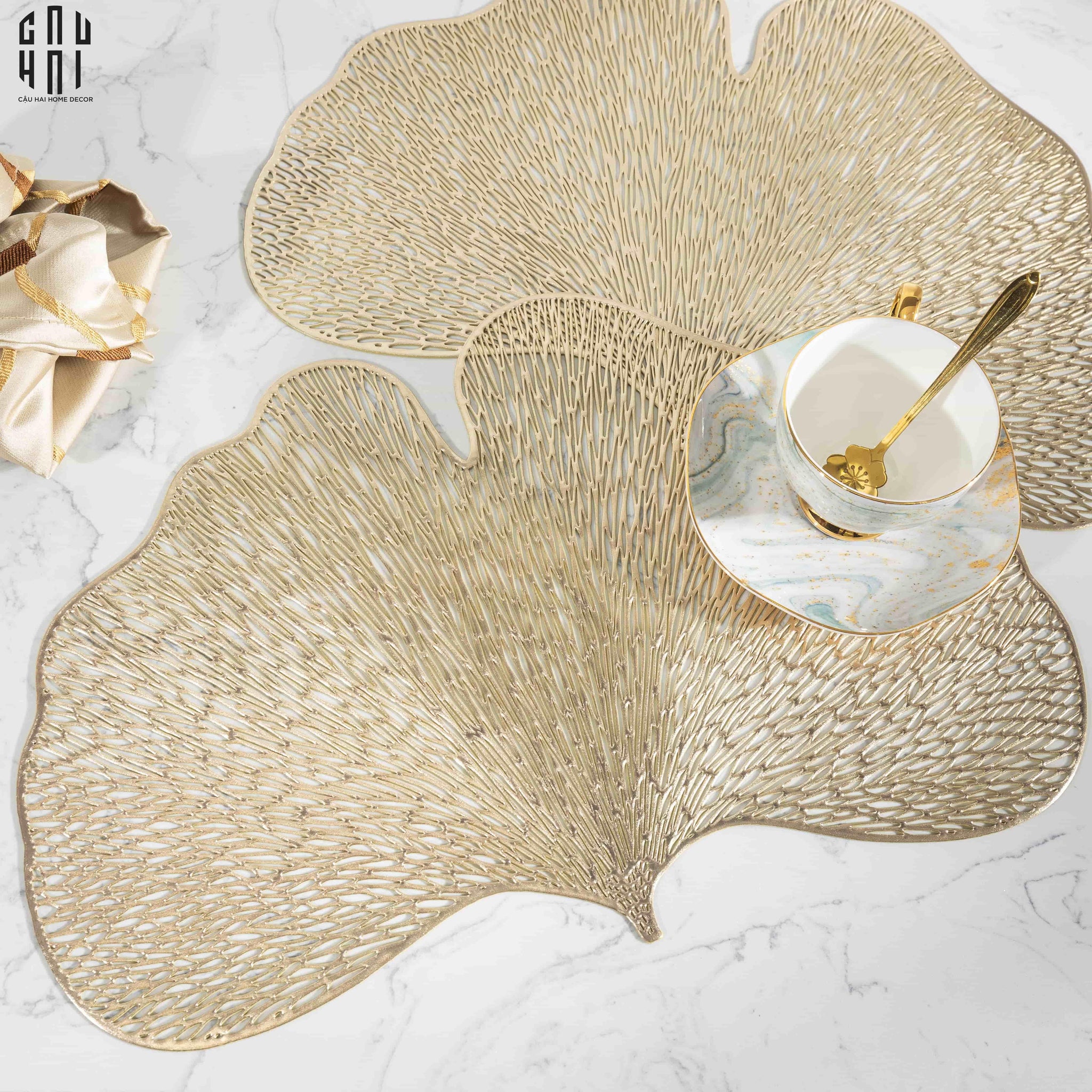 SET 2 TẤM LÓT BÀN ĂN GINKGO - PLACEMAT GINKGO-CẬU HAI HOME DECOR