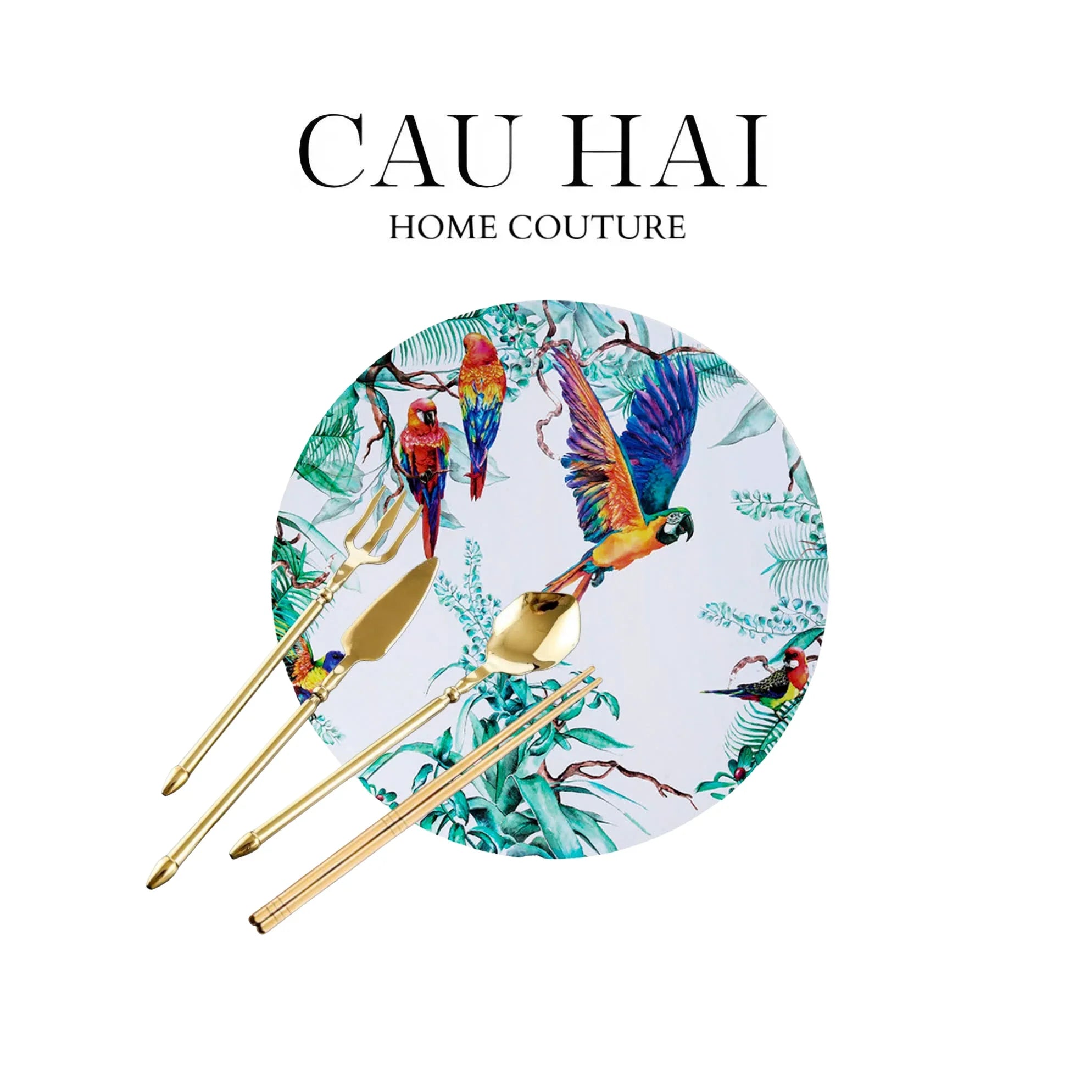 SET 2 TẤM LÓT BÀN ĂN - PLACEMAT JUNGLE PARROT