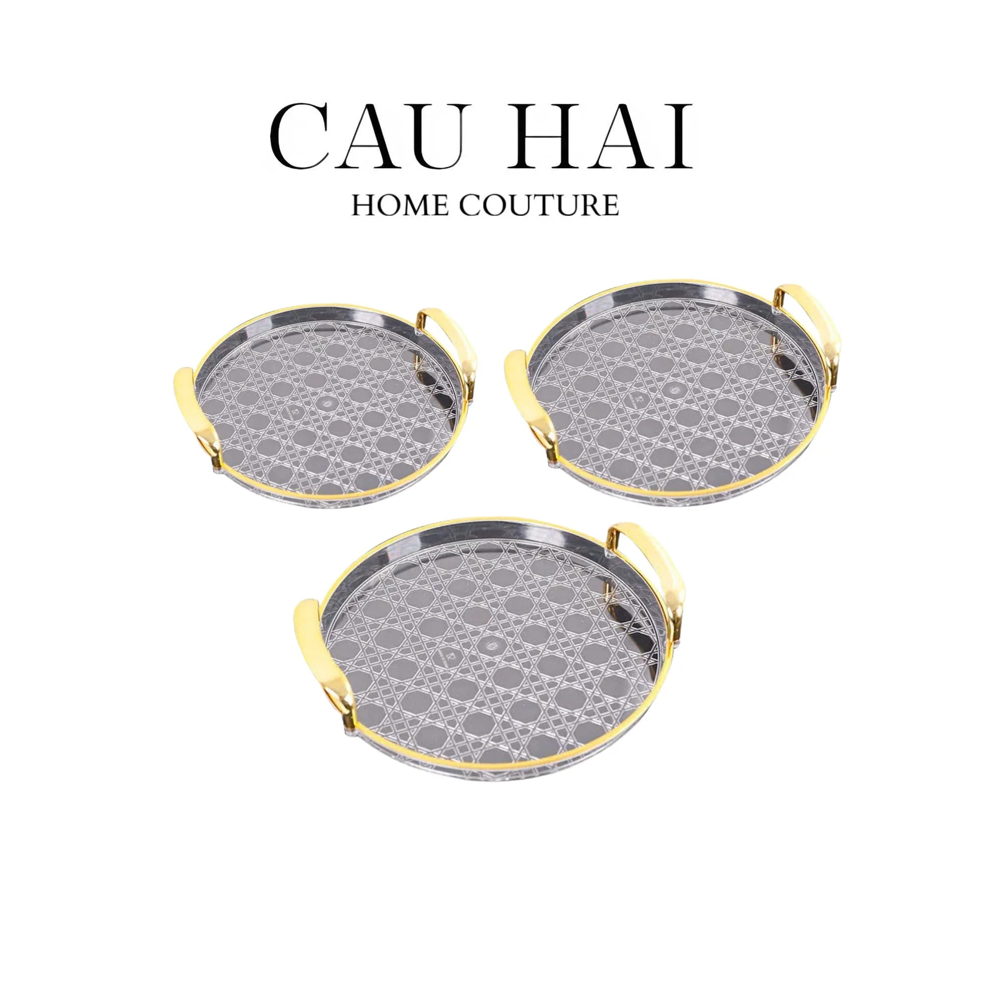 SET 3 KHAY GEOMETRIC LUXE