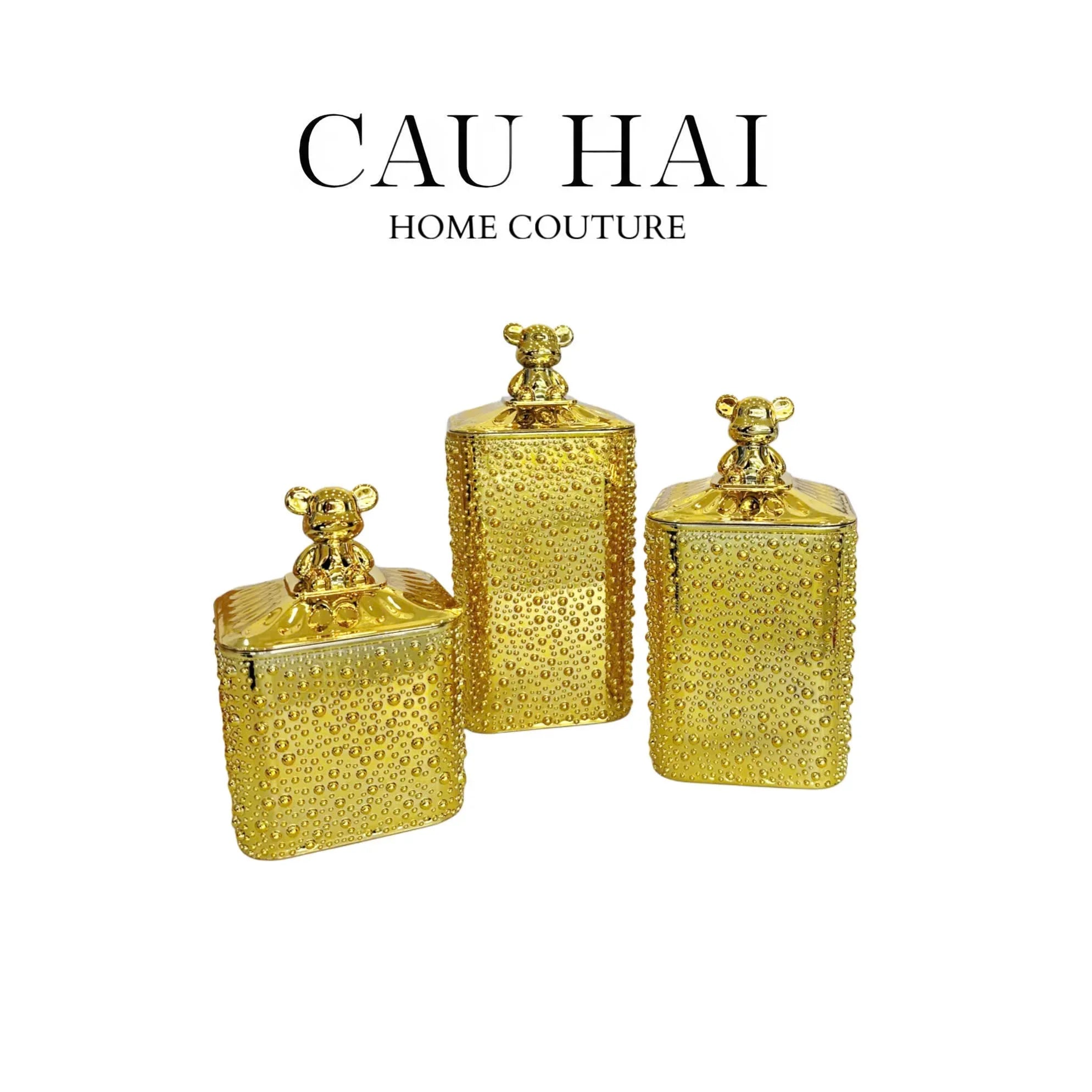 SET 3 LỌ PANTRY ACRY - ÉCLAT LUXE BEAR