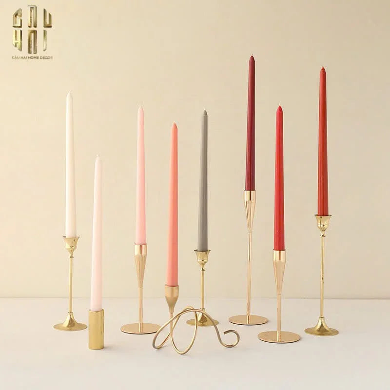 SET 4 NẾN GRADATION TAPER - BLUE/GREEN/PINK/EMERALD-CẬU HAI HOME DECOR