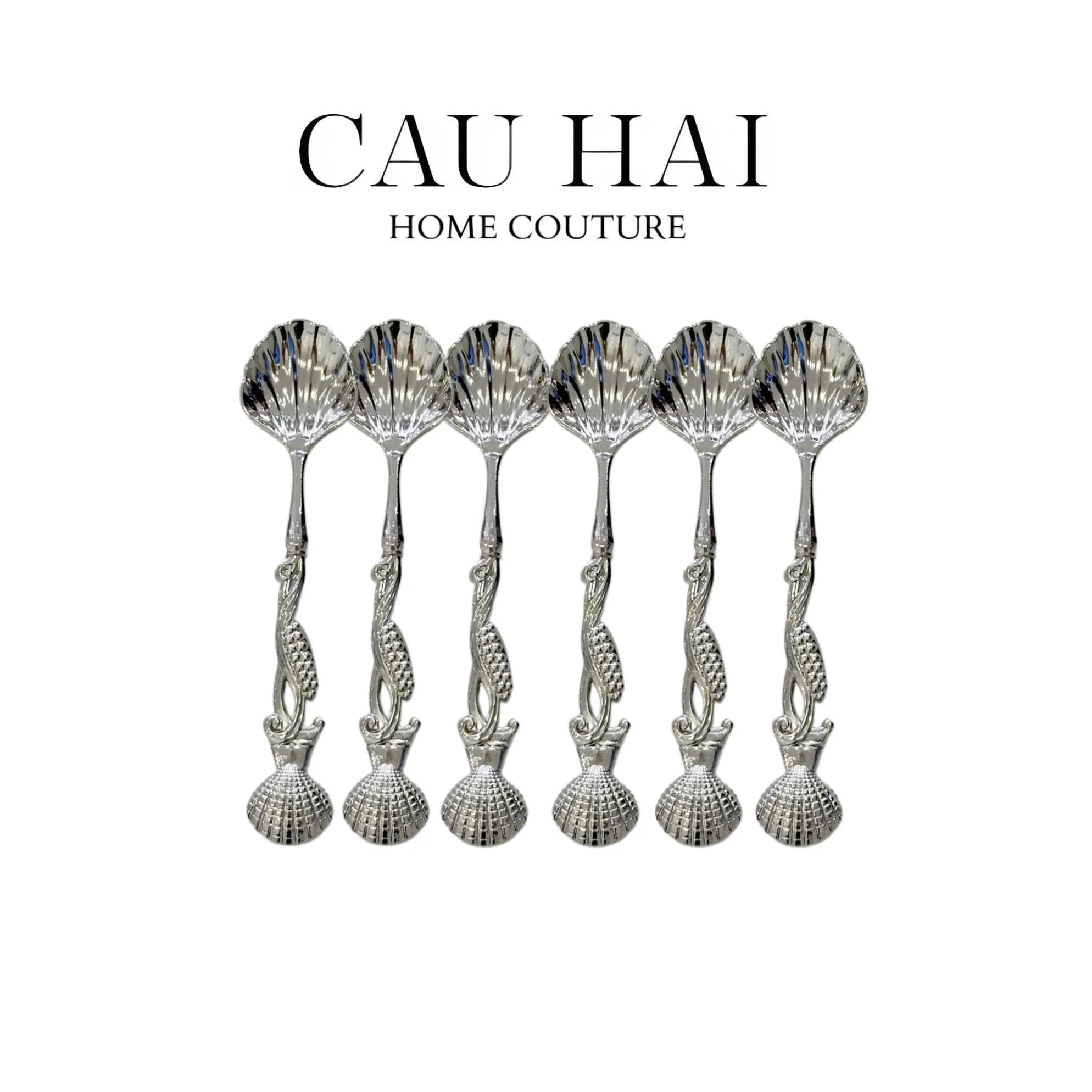 SET 6 MUỖNG SHELL SILVER - COFFEE SPOON