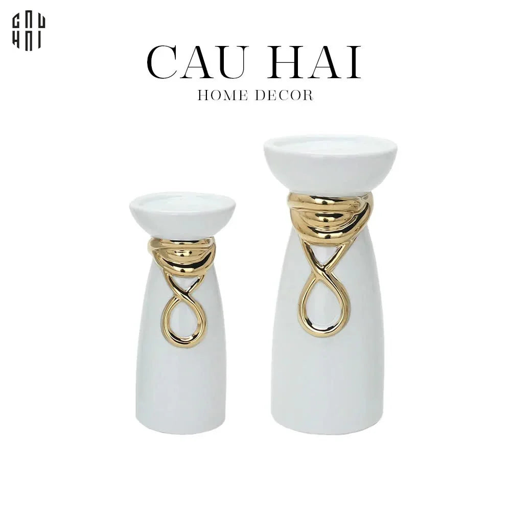 SET ĐẾ NẾN TRANG TRÍ CERAMIC LUTHER SS25