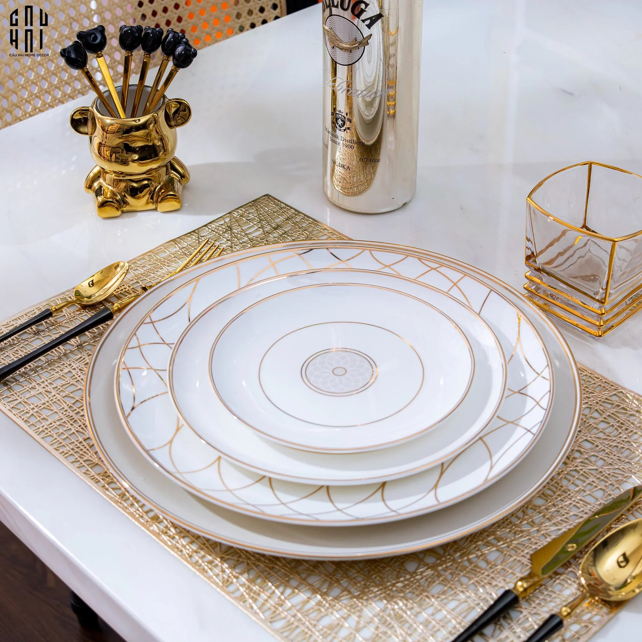 SET DINNER FIRST LADY 4PCS SS25-CẬU HAI HOME DECOR