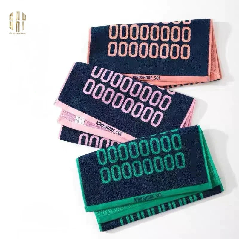 SET KHĂN TẮM 75x140 & 34x74 ZERO MONARCH - ROSE & NAVY