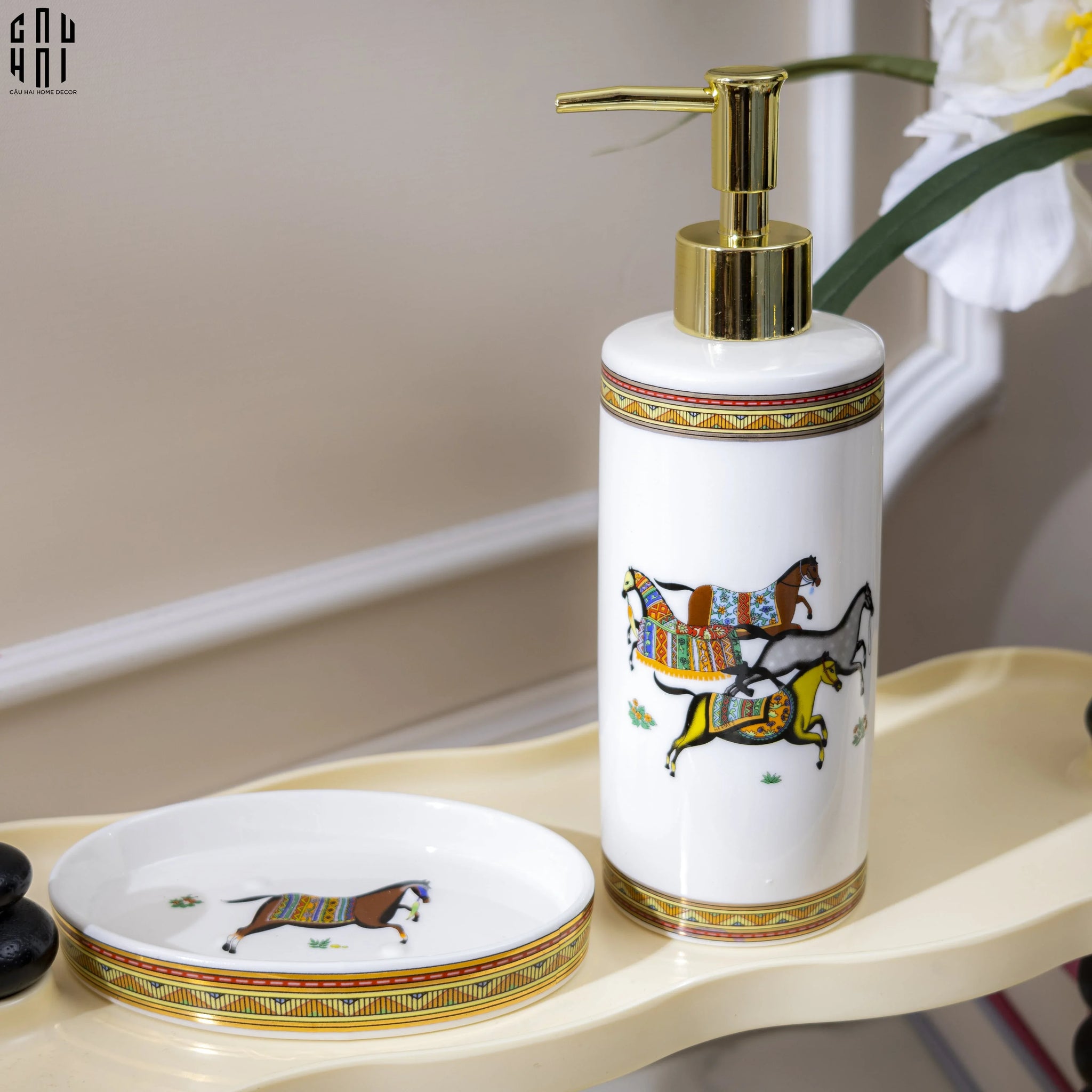 SET NHÀ TẮM CHARIOT PREMIUM 5PCS SS25-CẬU HAI HOME DECOR