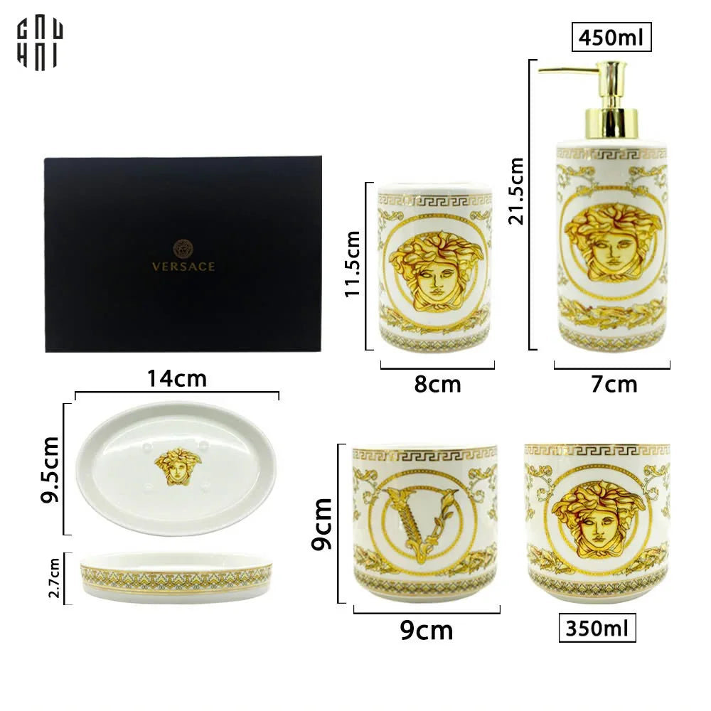 SET NHÀ TẮM WHITE VIRTUS GALA 5pcs Full Box SA25-CẬU HAI HOME DECOR