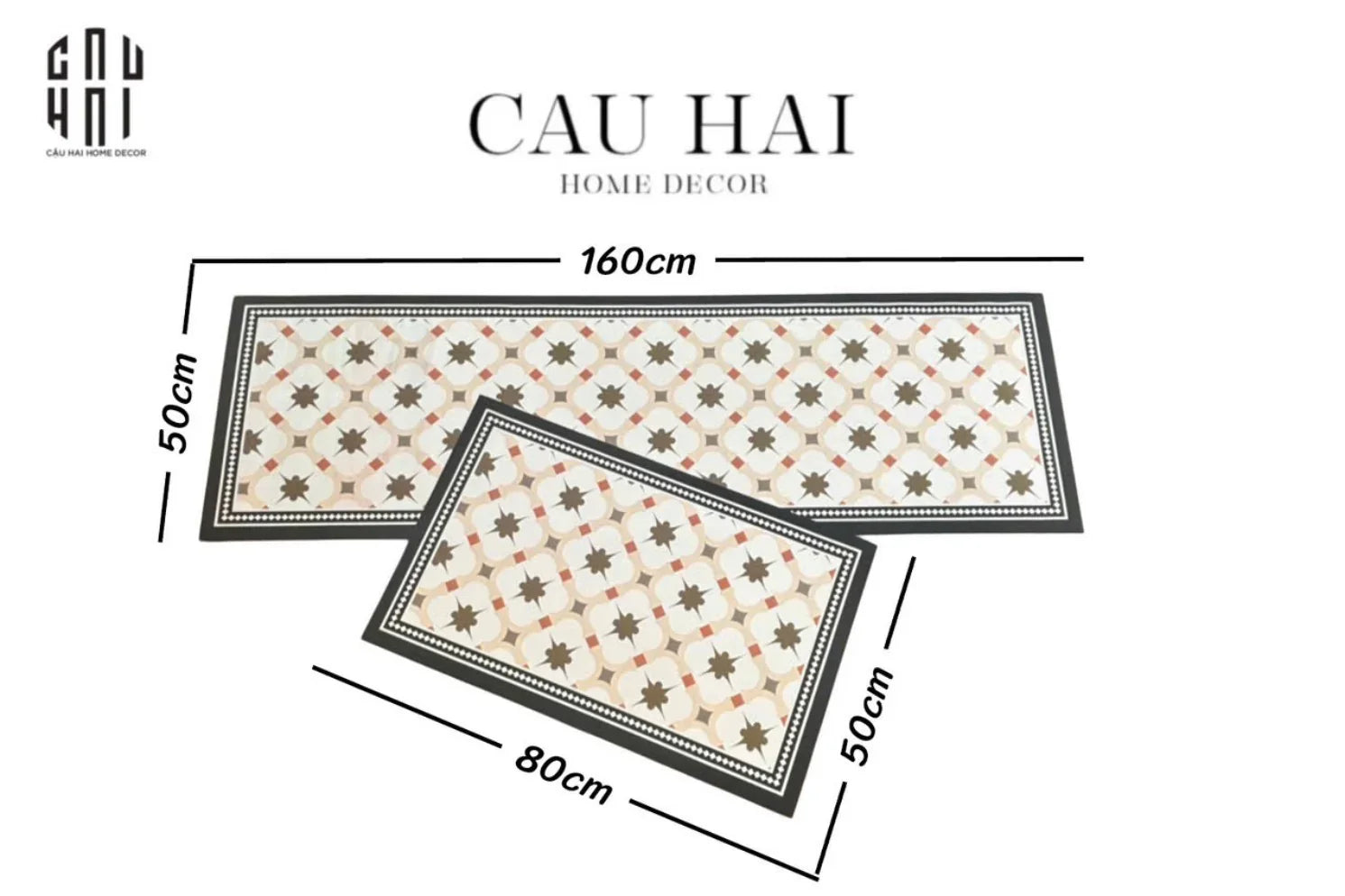 SET THẢM BẾP MICROFIBER BẠCH HOA VIÊN 1M6