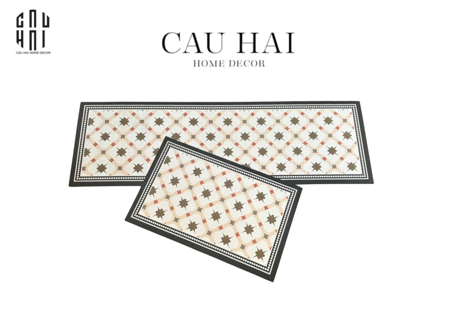 SET THẢM BẾP MICROFIBER BẠCH HOA VIÊN 1M6
