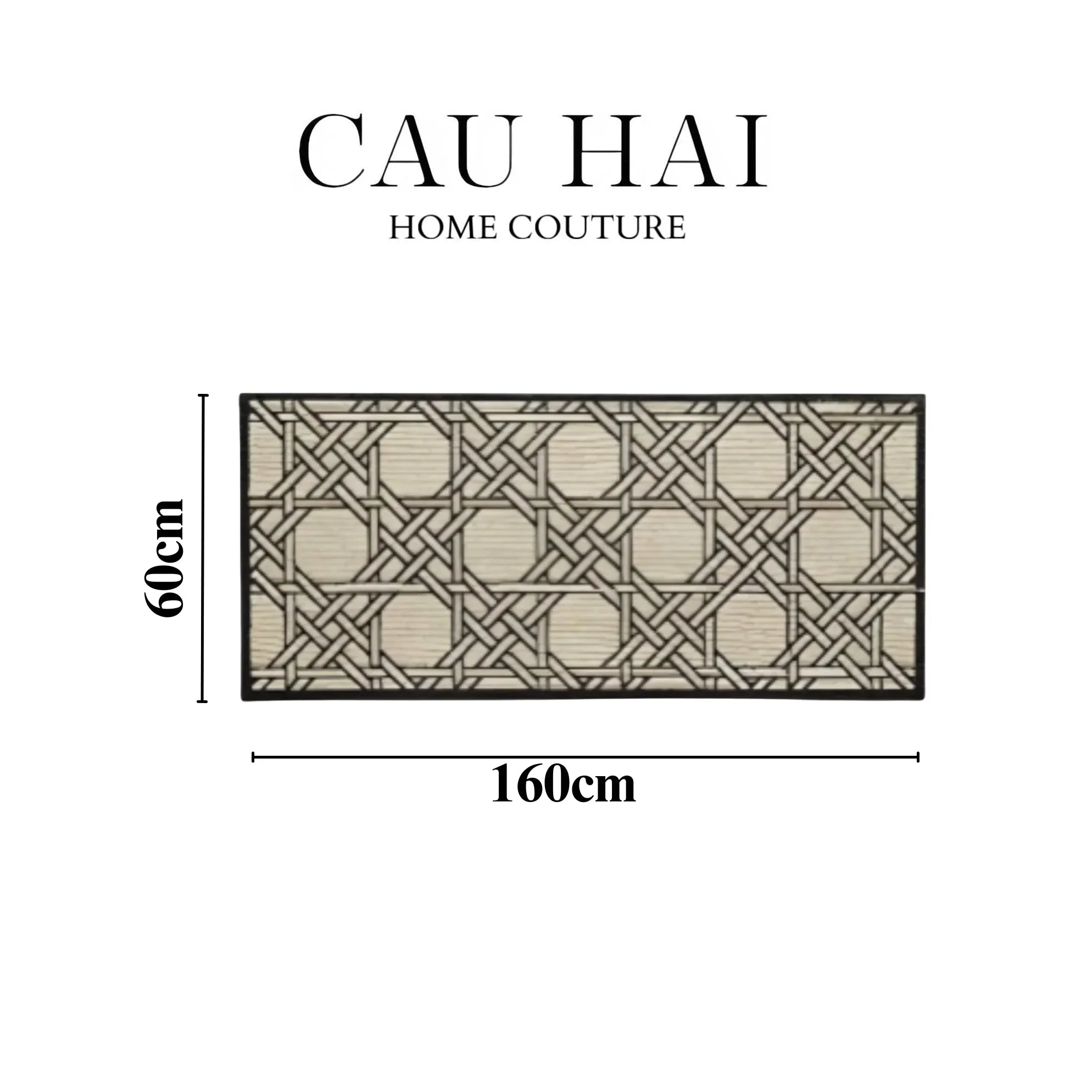 THẢM BED LEN 60x160 CANNAGE D.O IVORY