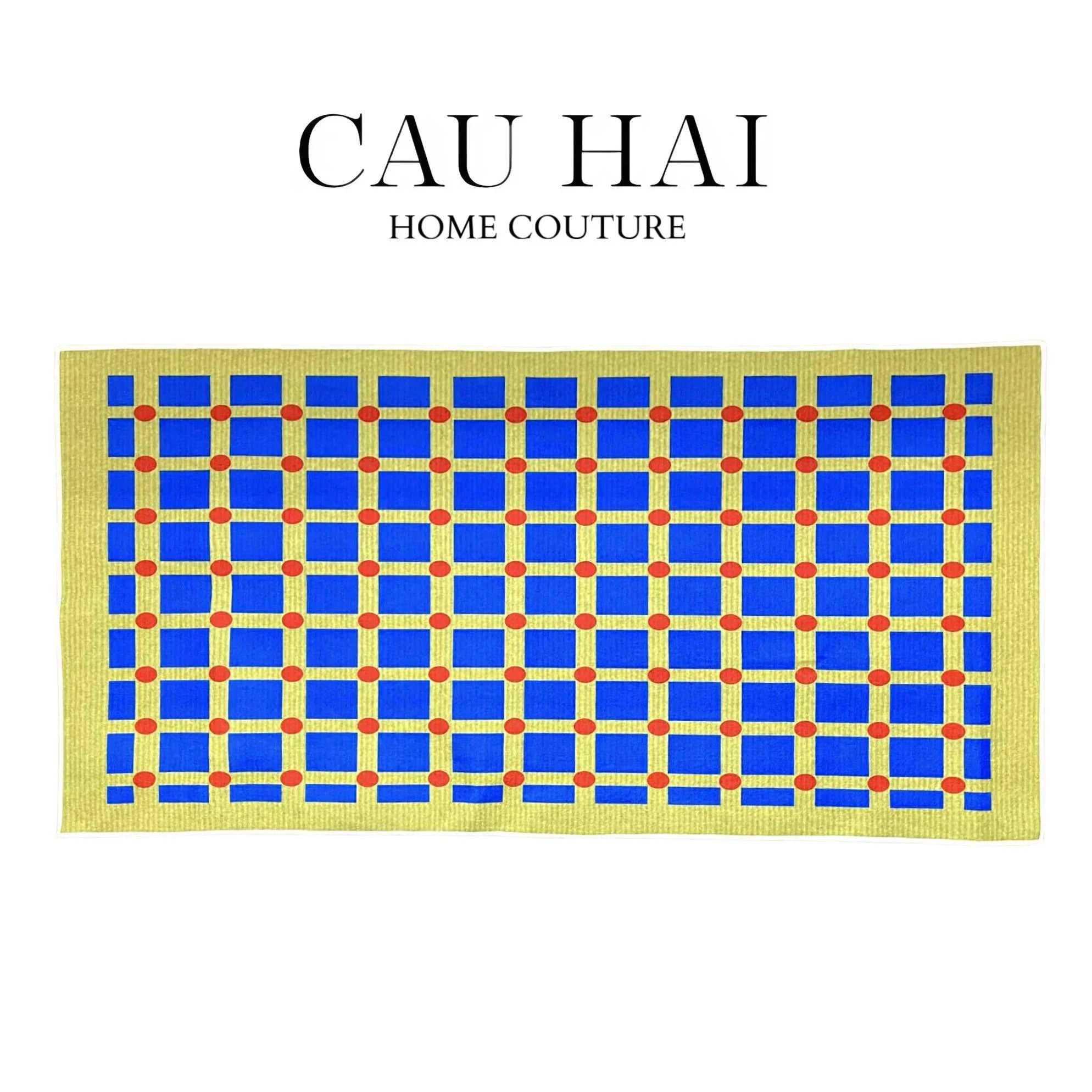 THẢM BED NHUNG BỈ 80X160 MONDRIAN DOTS