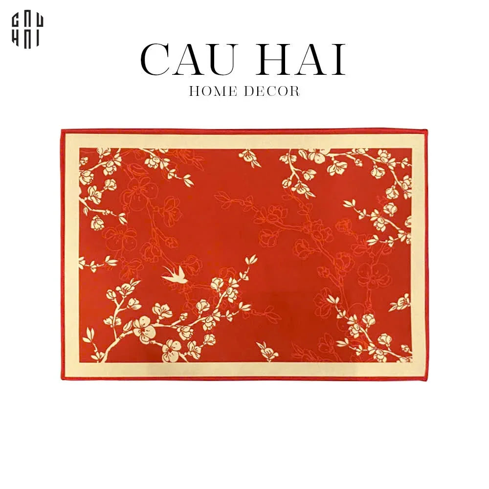 THẢM CHÂN NHUNG BỈ RED TINI BLOSSOM 60X90CM