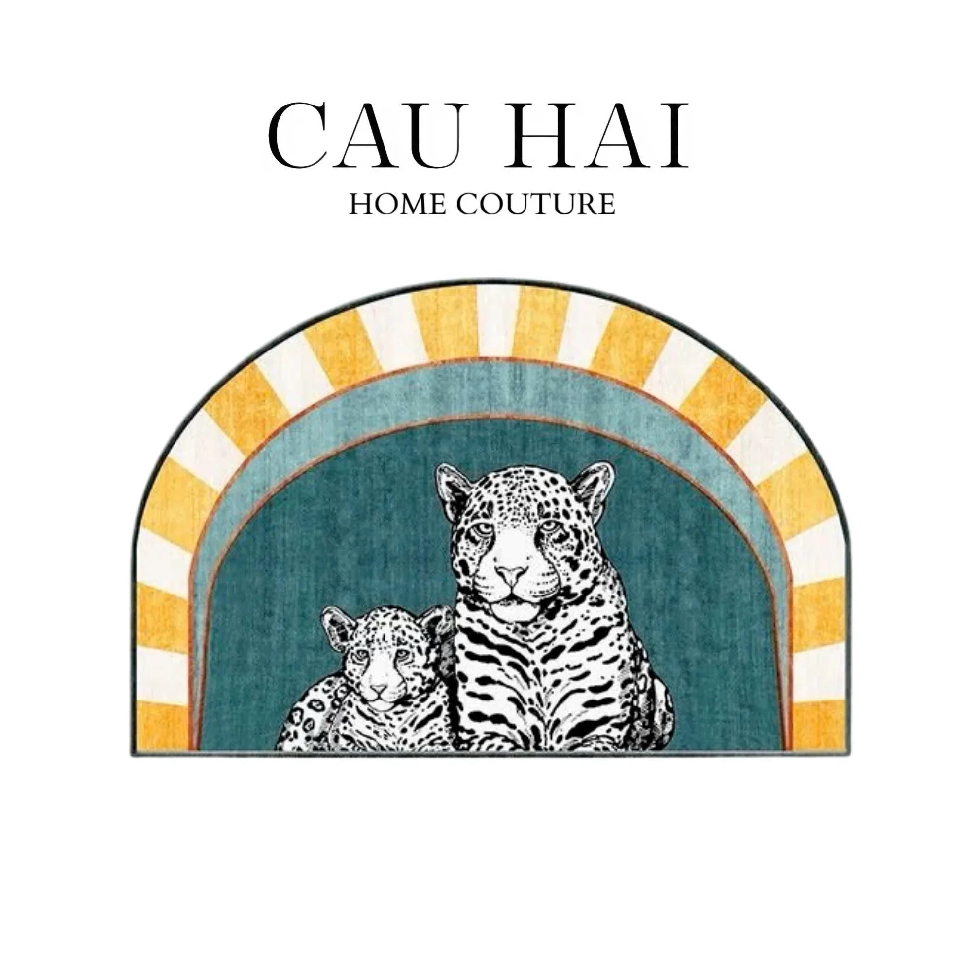 THẢM CỬA 80X120 - DEUX PANTHÈRES DE CIRQUE