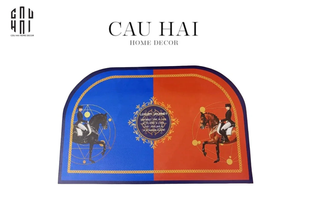 THẢM CỬA DA 50x80 - OVAL OB HORSEMAN