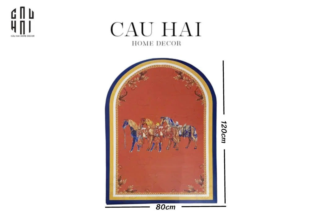 THẢM CỬA DA 80x120 - MON TROIS PETITS CHEVAUX