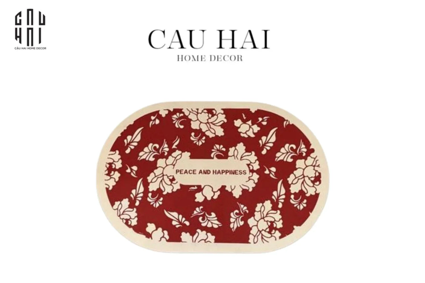 THẢM CỬA MICROFIBER 60x90 - P&H RED FLOWER DOOR MAT