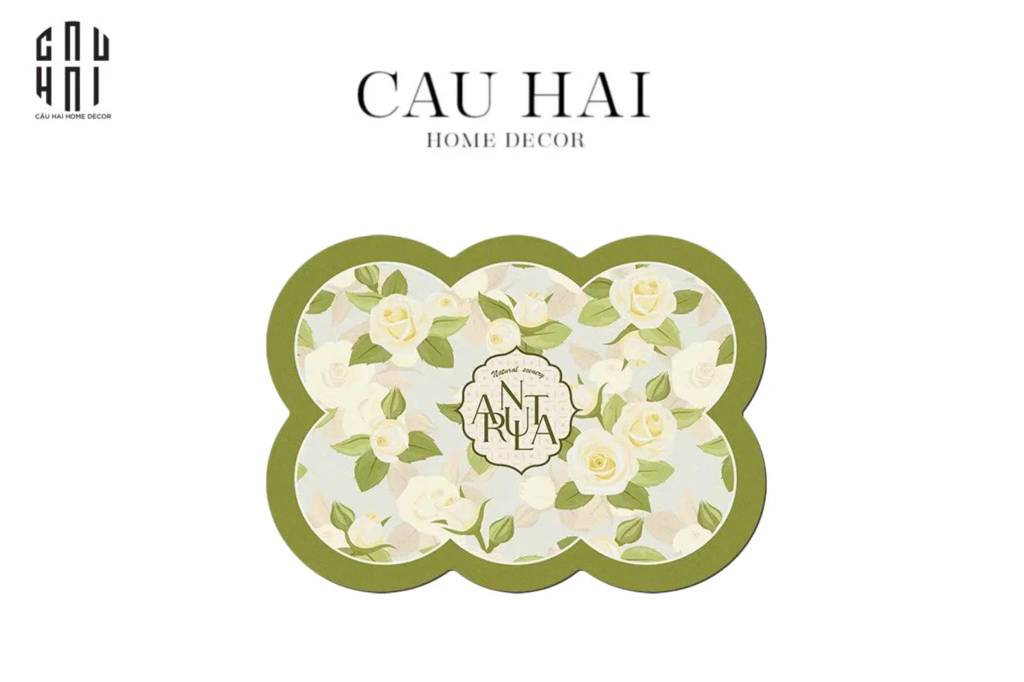 THẢM CỬA MICROFIBER - DOOR MAT - 50x80 NATURAL CIRCLE-CẬU HAI HOME DECOR