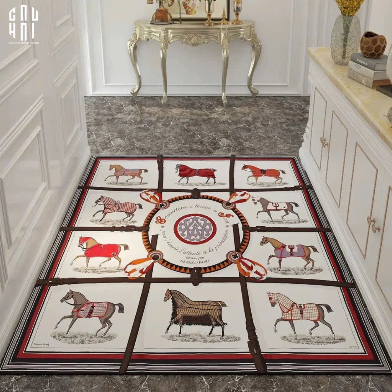 THẢM CỬA NHUNG BỈ 80x120 - DOOR MAT LE BLANC RENAISSANCE