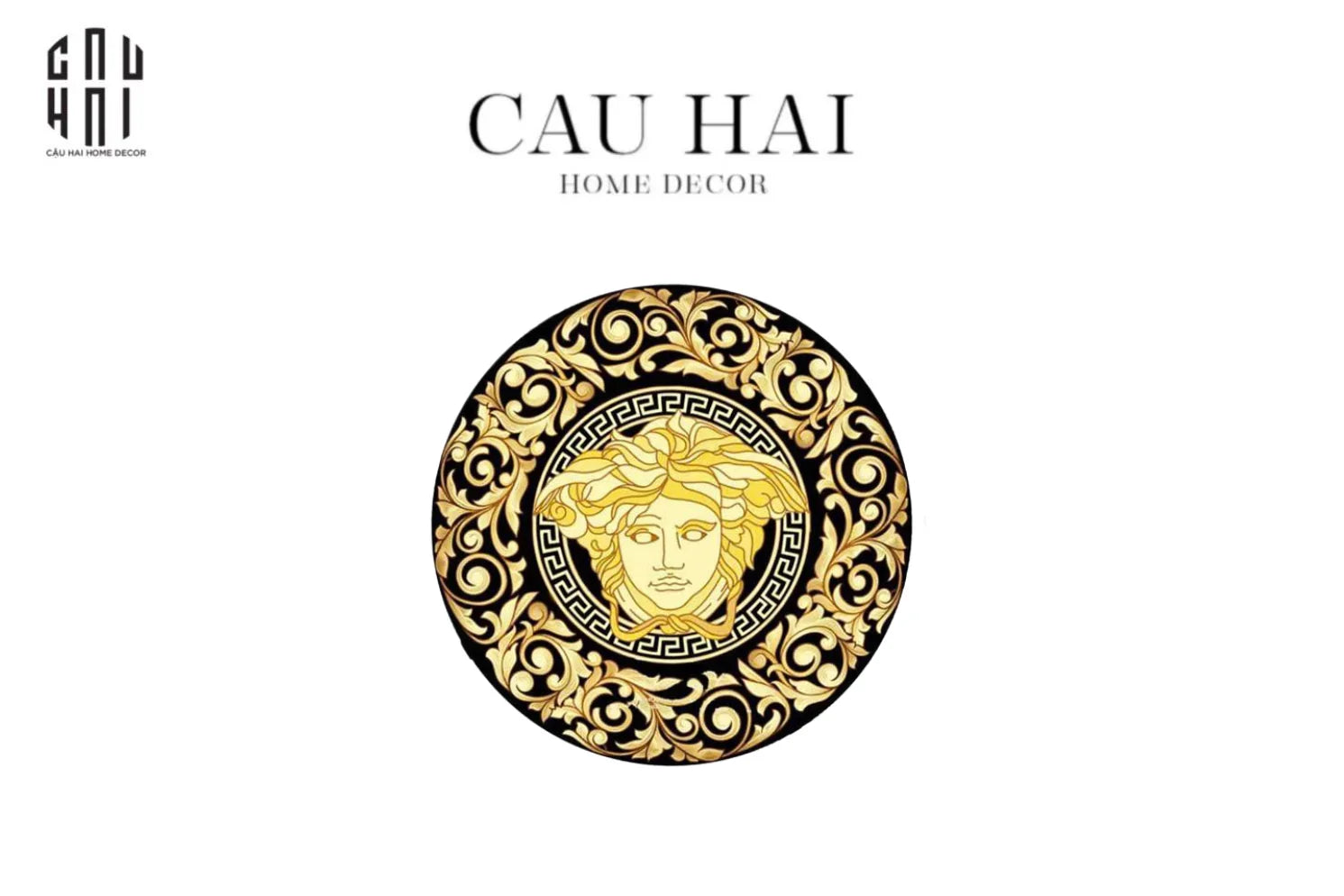 THẢM TRÒN D80 TRẢI SÀN NHUNG BỈ - ROUND CARPET BAROQUE - MEDUSA FASCINATION