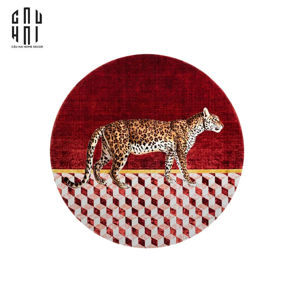 THẢM TRÒN LEOPARD 1M5