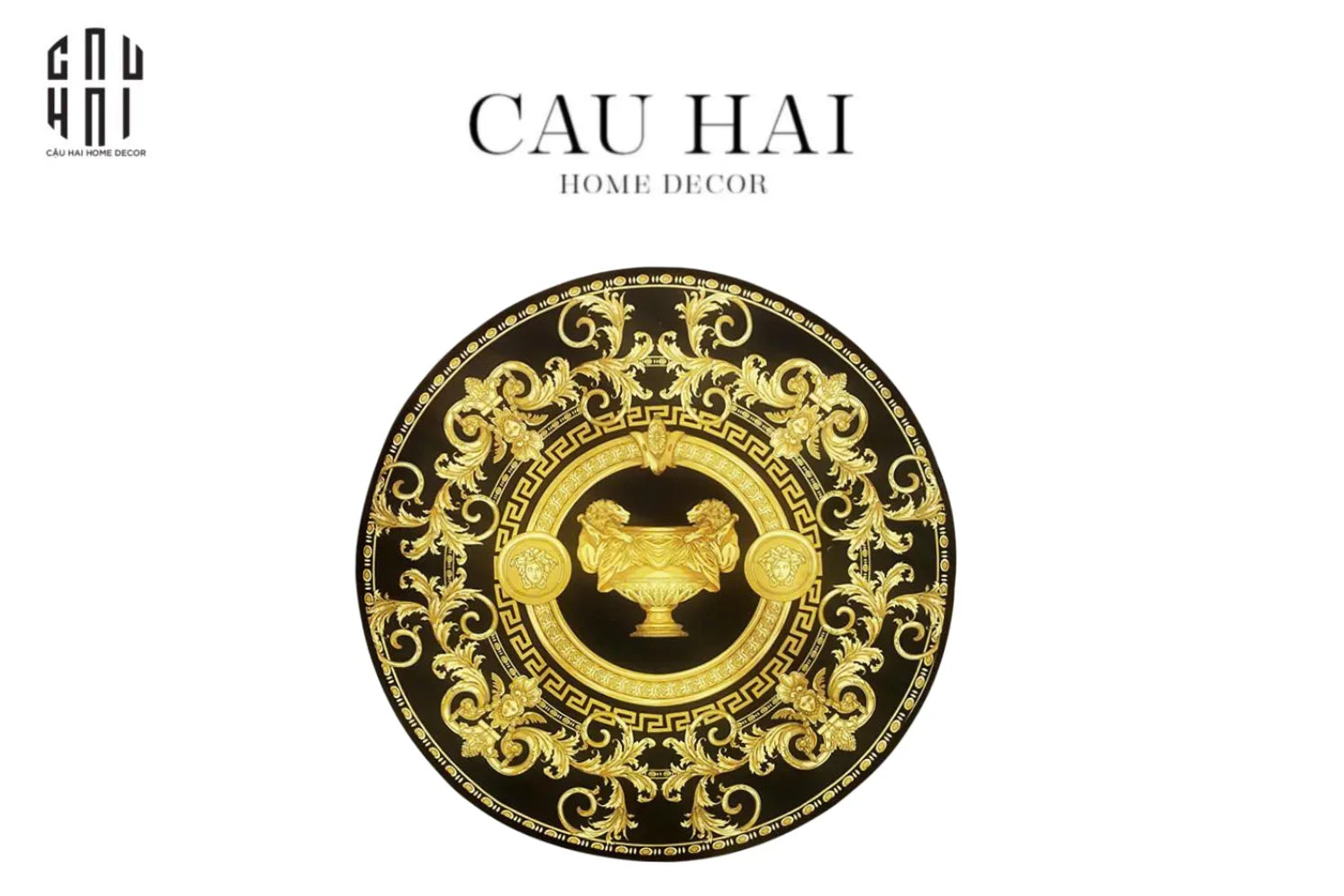 THẢM TRÒN NHUNG BỈ D100 TRẢI SÀN - ROUND CARPET GIANNI VERS. BAROQUE - POWER. &. LOYALTY