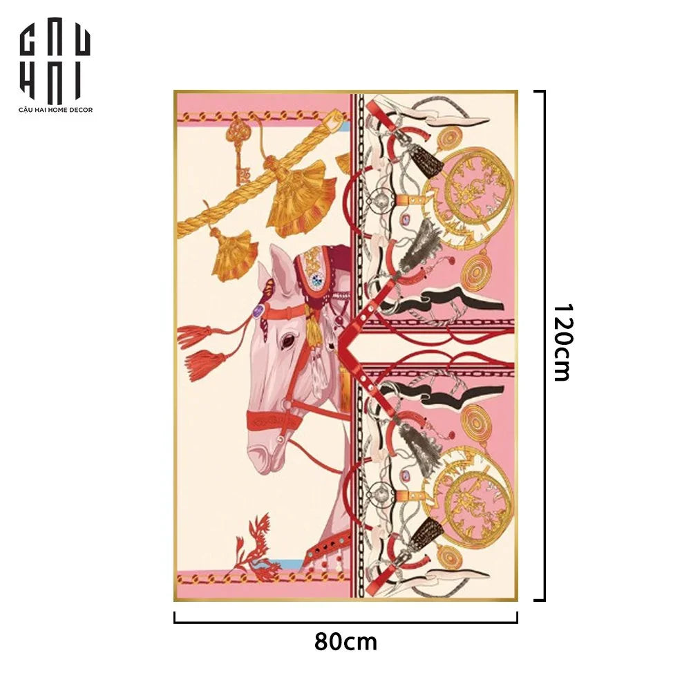 TRANH CANVAS ABSTRACT HORSE 80X120CM-CẬU HAI HOME DECOR