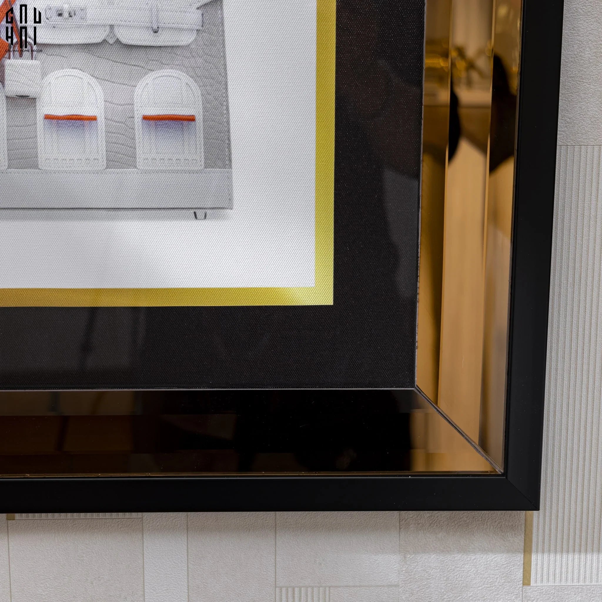 TRANH CANVAS CAO CẤP H BIRKIN LIMITED LUXURY 90X90CM - PHIÊN BẢN VIỀN ỐP GƯƠNG-CẬU HAI HOME DECOR