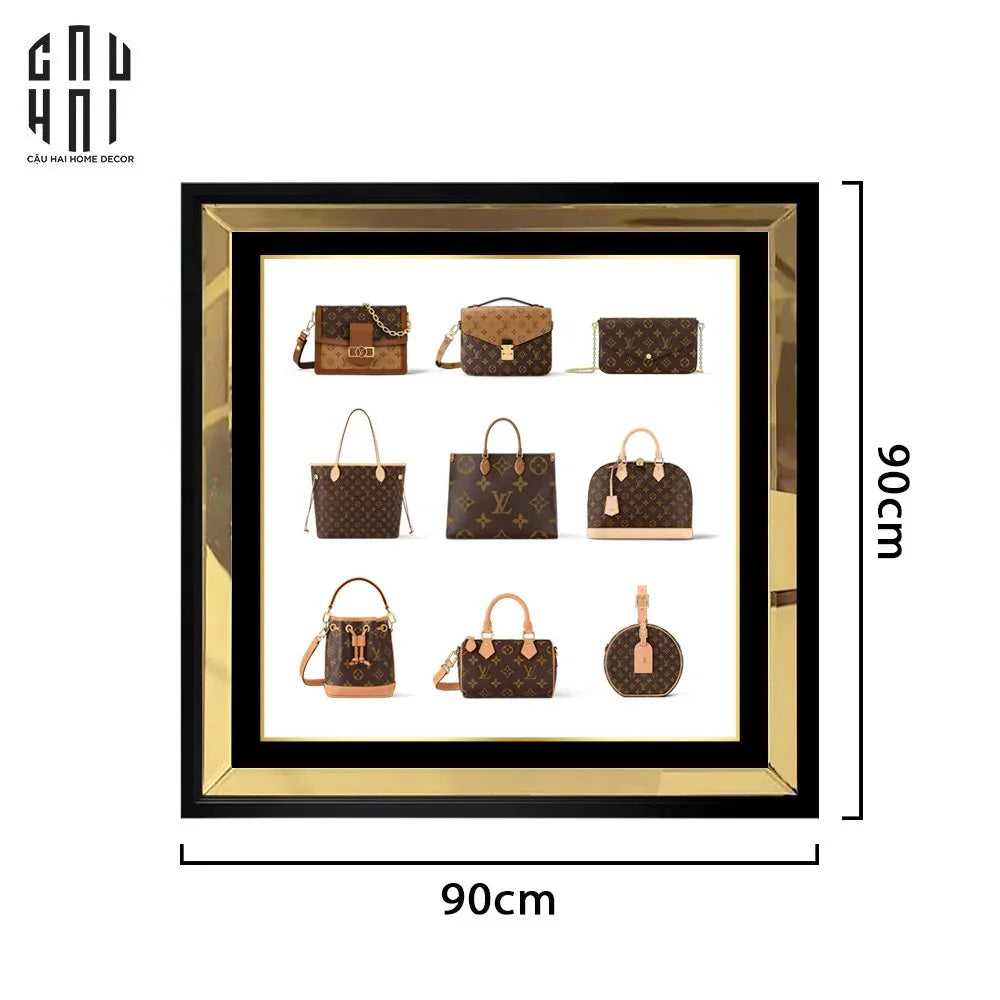 TRANH CANVAS CAO CẤP L MONOGRAM LUXURY 90X90CM-CẬU HAI HOME DECOR