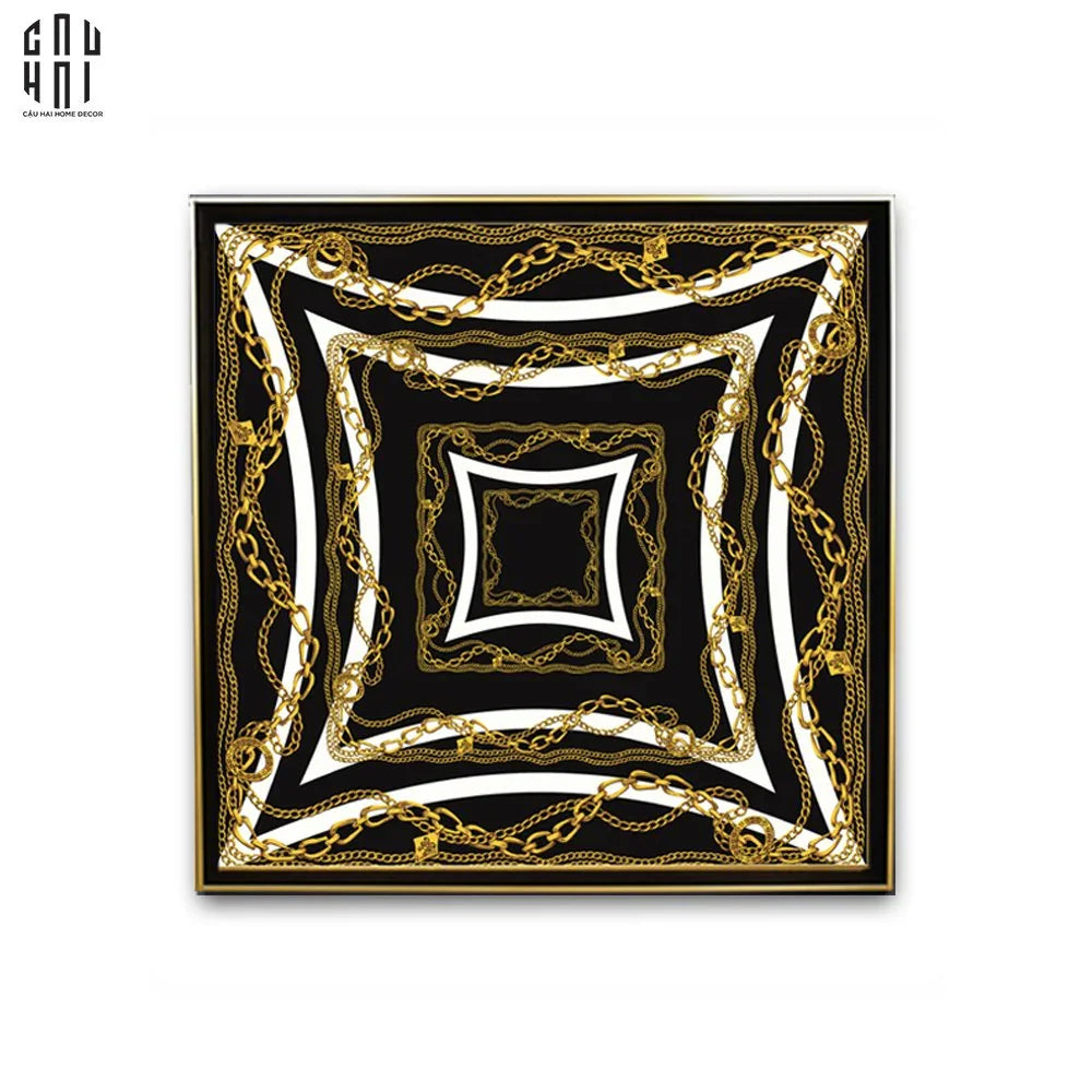 TRANH CANVAS LA CHAINE NOIR 90X90CM