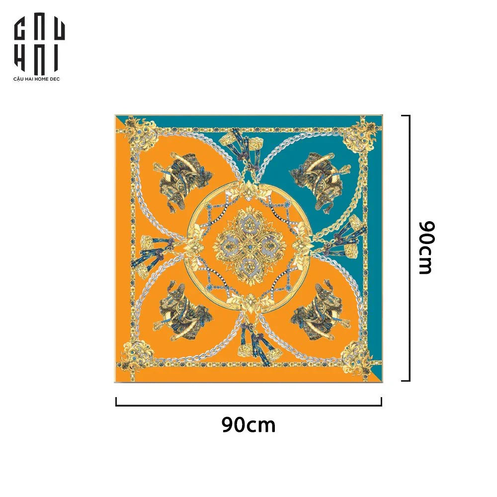 TRANH CANVAS ORANGE ROYALTY 90X90CM-CẬU HAI HOME DECOR