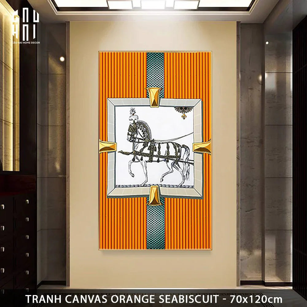 TRANH CANVAS ORANGE SEABISCUIT 70X120CM-CẬU HAI HOME DECOR