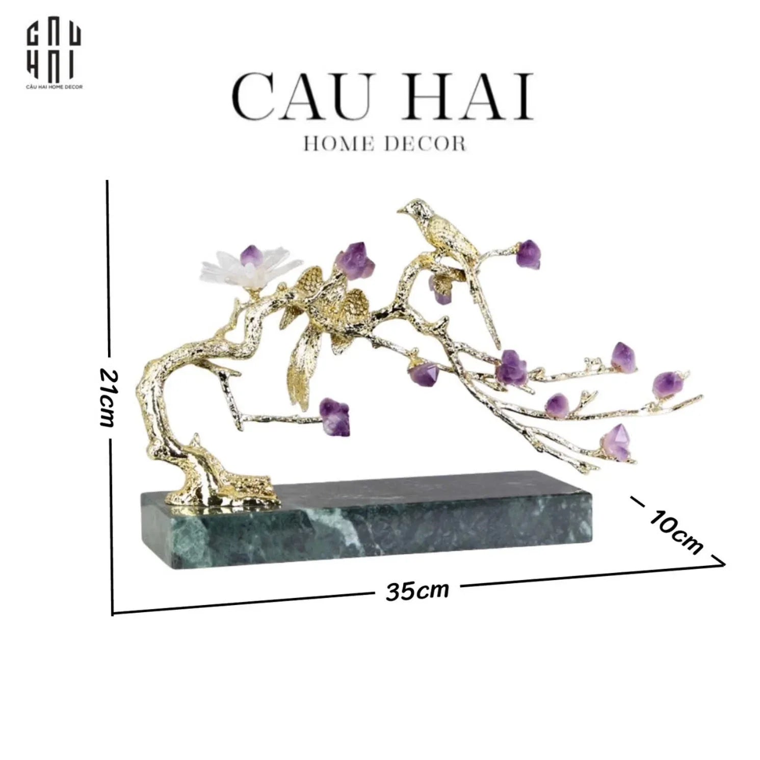 TƯỢNG CHIM HOÀNG YẾN GOLDEN CANARY IN AMETHYST BLOOM SS25