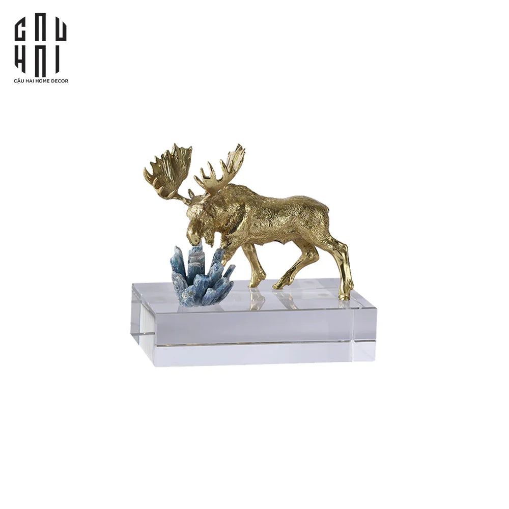 TƯỢNG GOLDEN MOOSE SS25-CẬU HAI HOME DECOR