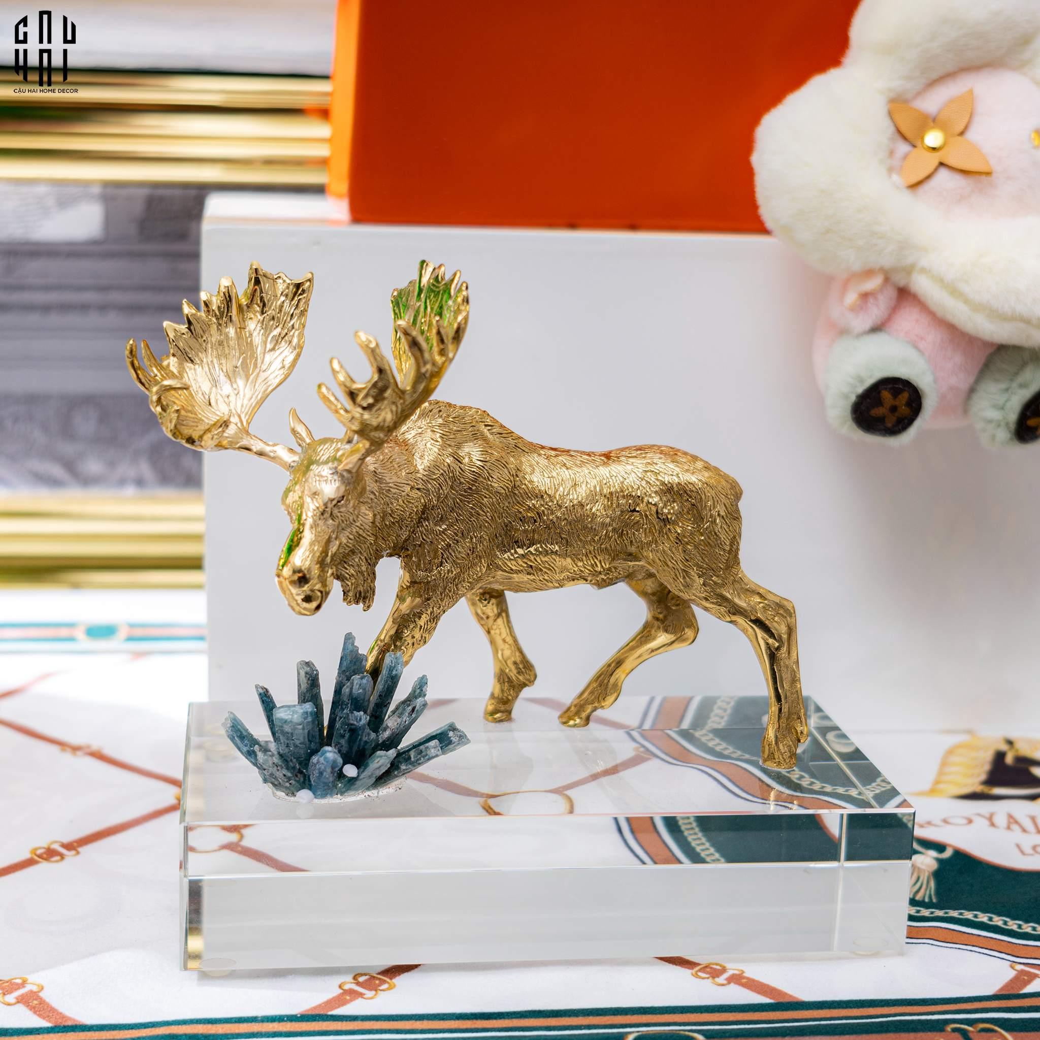TƯỢNG GOLDEN MOOSE SS25-CẬU HAI HOME DECOR