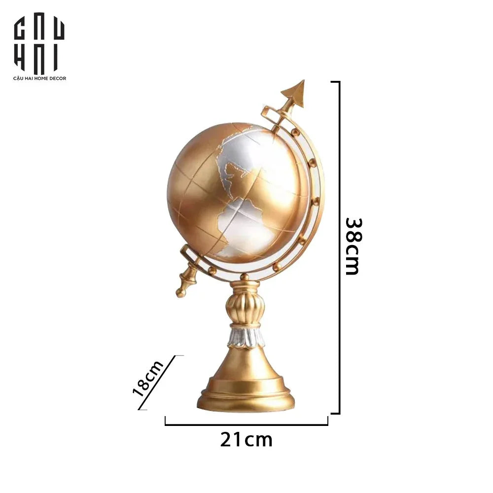 TƯỢNG GOLDEN PLANET SS25-CẬU HAI HOME DECOR