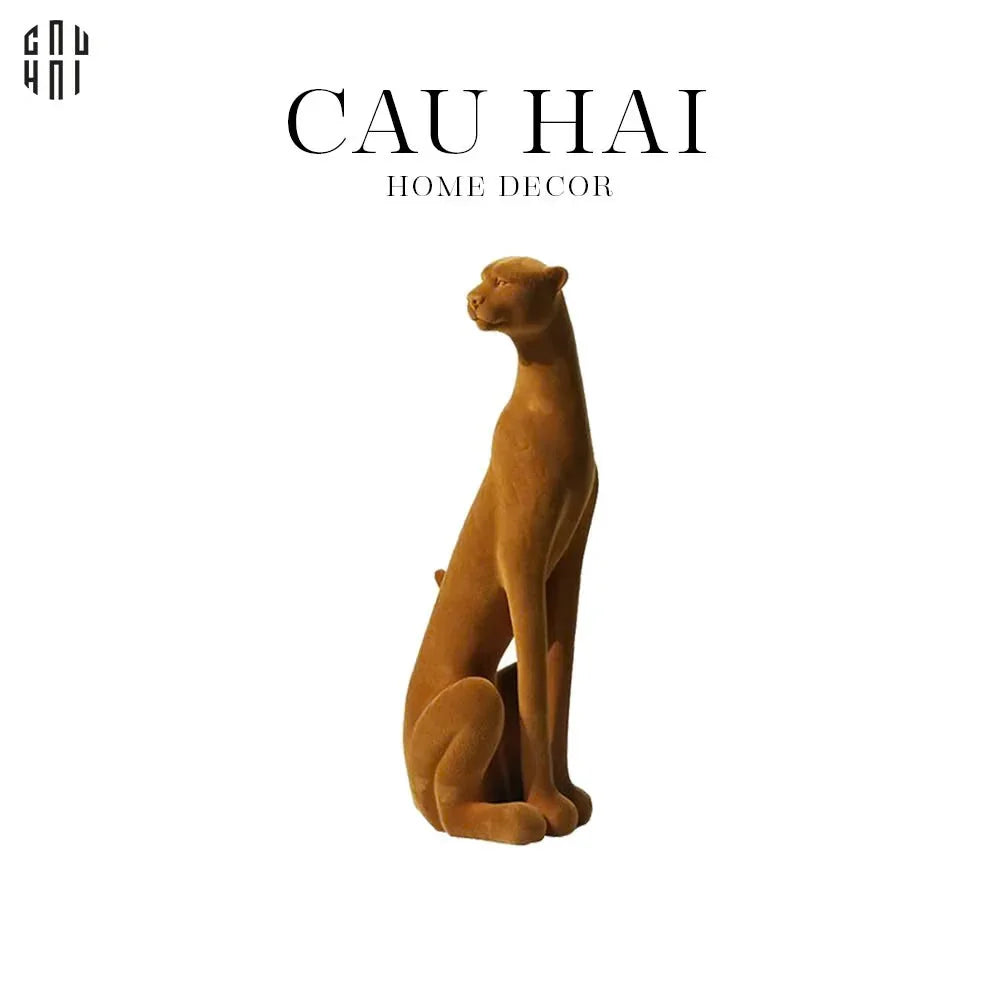 TƯỢNG MAJESTIC LEOPARD - STANDING-CẬU HAI HOME DECOR
