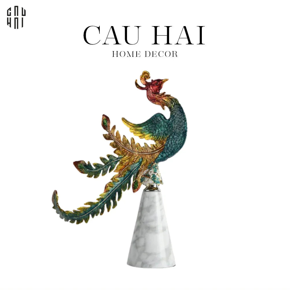 TƯỢNG PHƯỢNG HOÀNG METALLIC MYTHICAL PHOENIX-CẬU HAI HOME DECOR