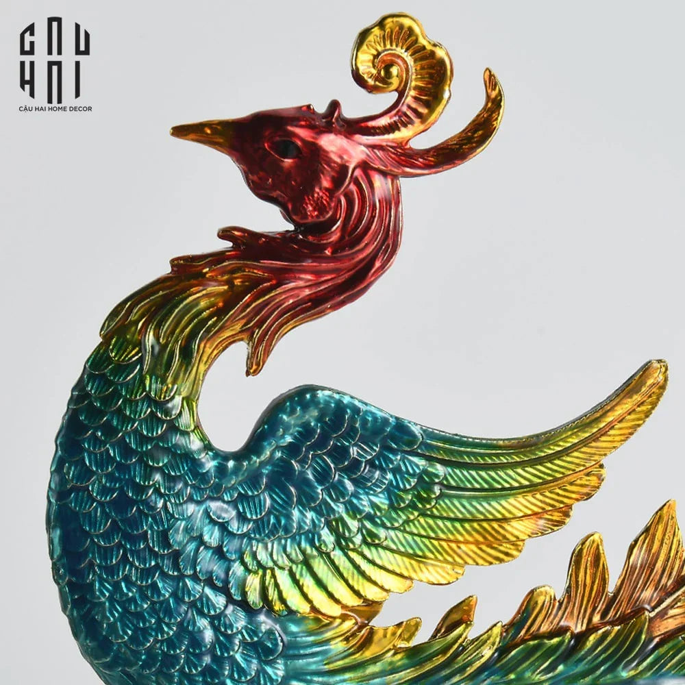 TƯỢNG PHƯỢNG HOÀNG METALLIC MYTHICAL PHOENIX-CẬU HAI HOME DECOR