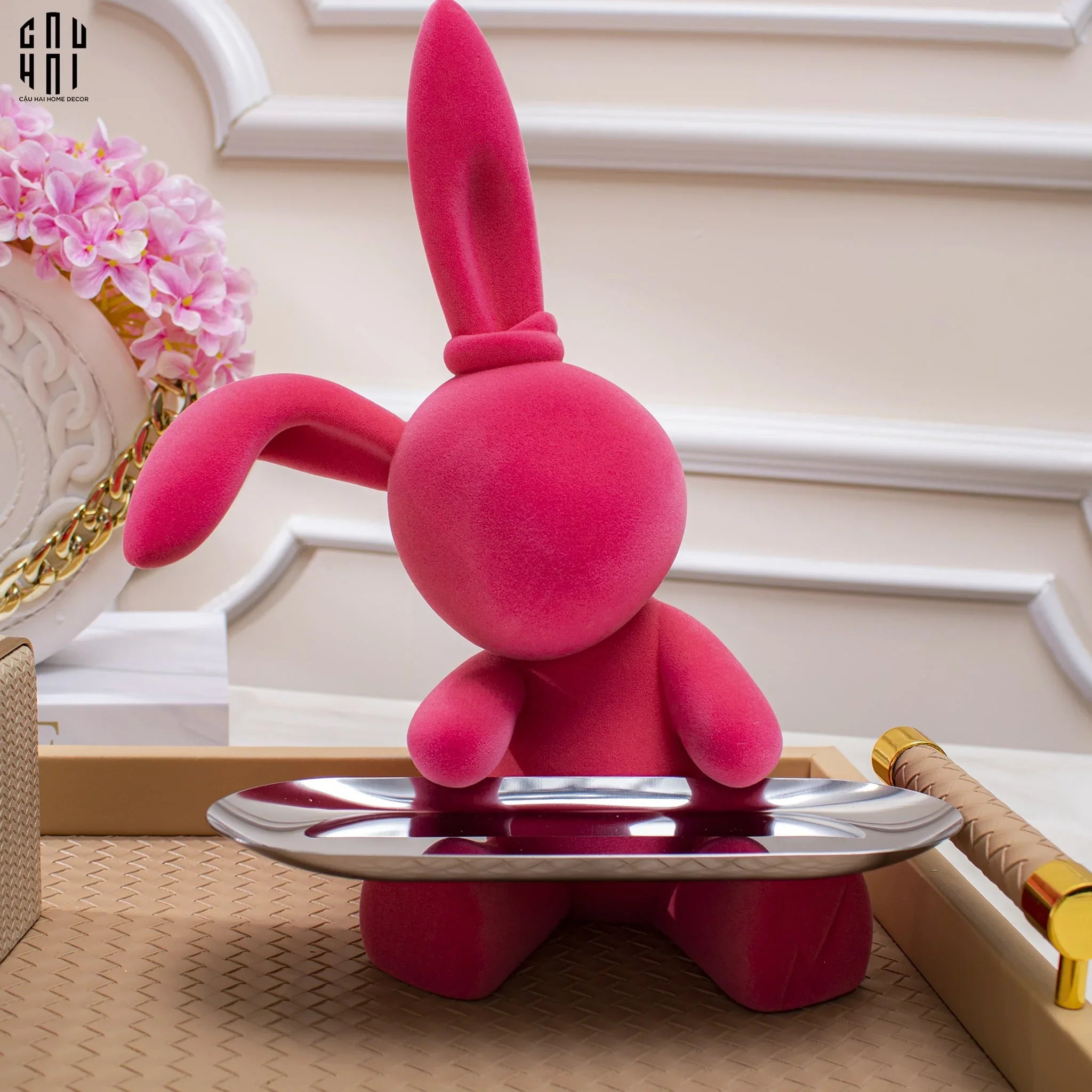 TƯỢNG PINKY DISK BUNNY-CẬU HAI HOME DECOR