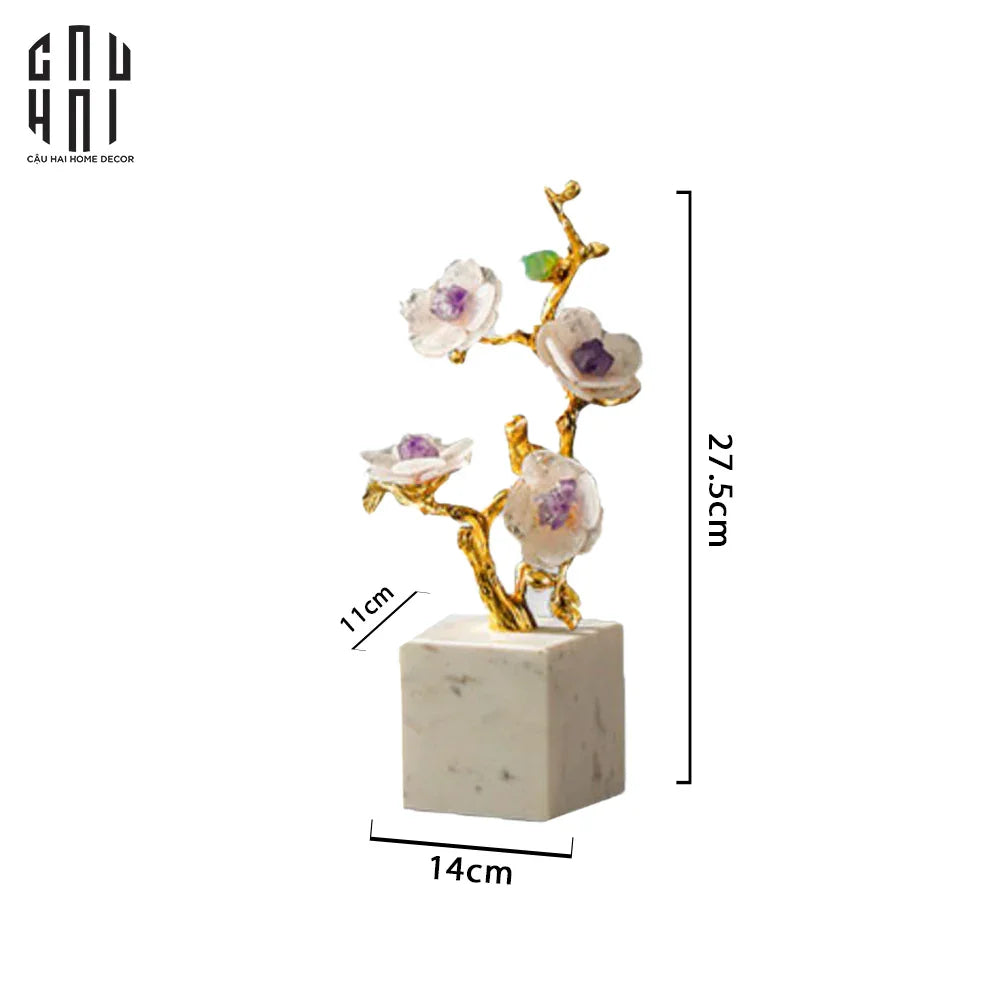 TƯỢNG QUARTZ WHITE ORCHID