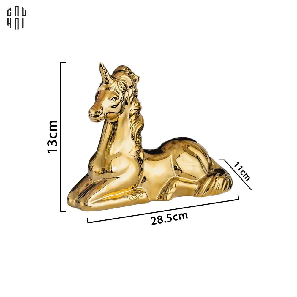 TƯỢNG TRANG TRÍ GOLDEN LAYING UNICORN SS25
