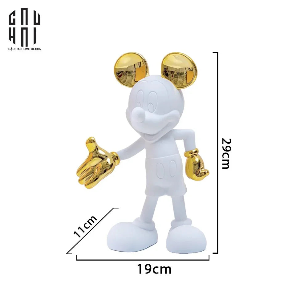 TƯỢNG WHITE & GOLD MICKEY