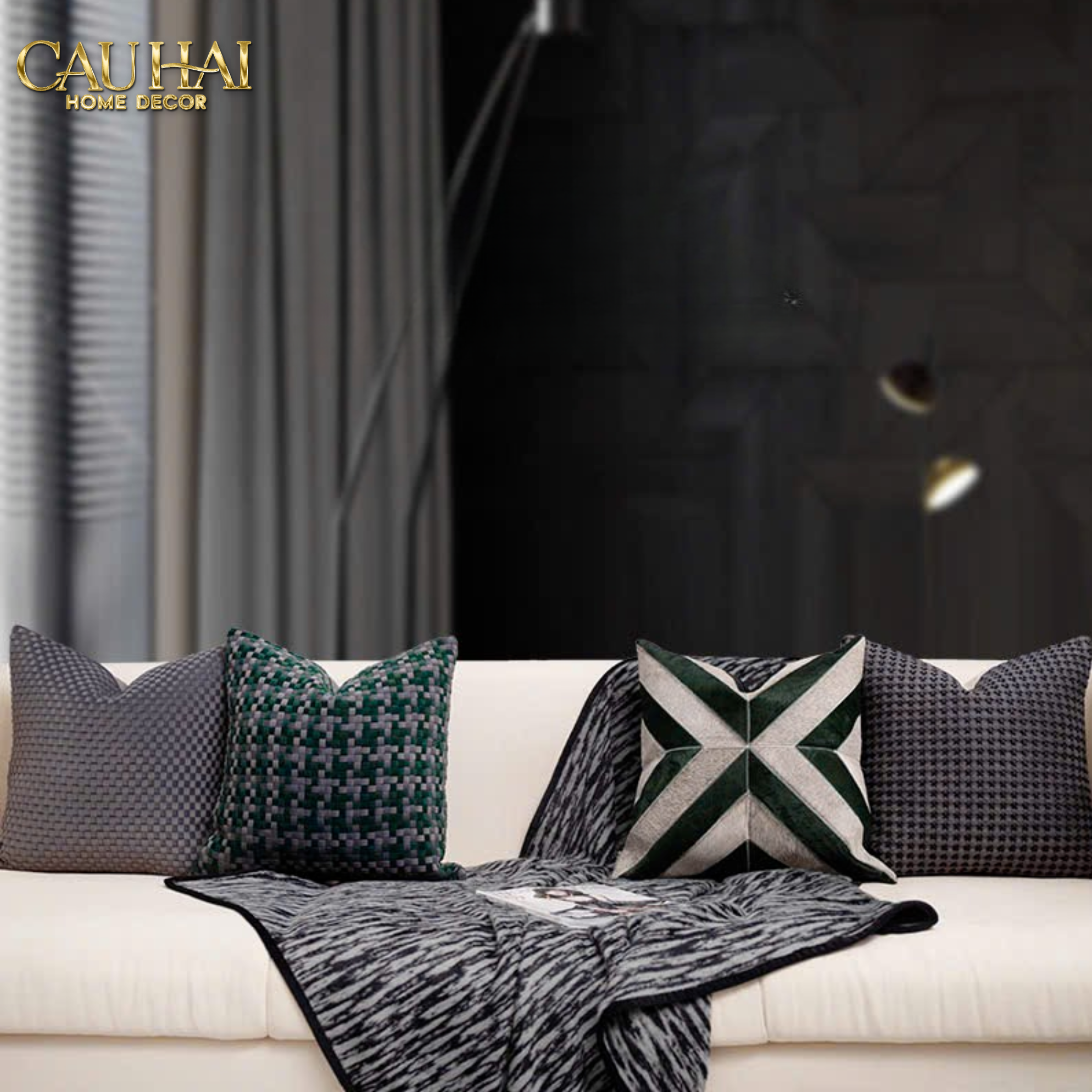 VỎ GỐI NHUNG ARROW CROSS 45-2- Cậu Hai Home Decor