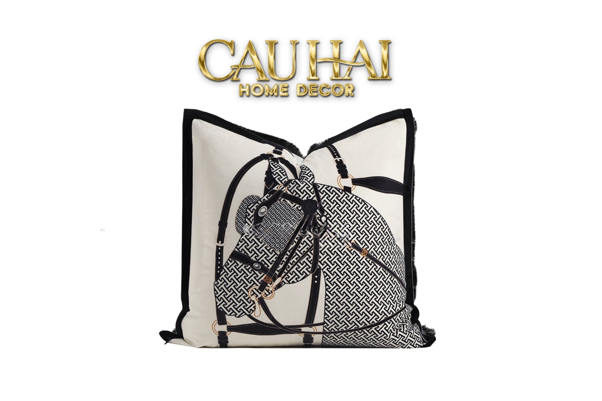 VỎ GỐI NHUNG THUNDER GREY ÉQUESTRE 45-1- Cậu Hai Home Decor