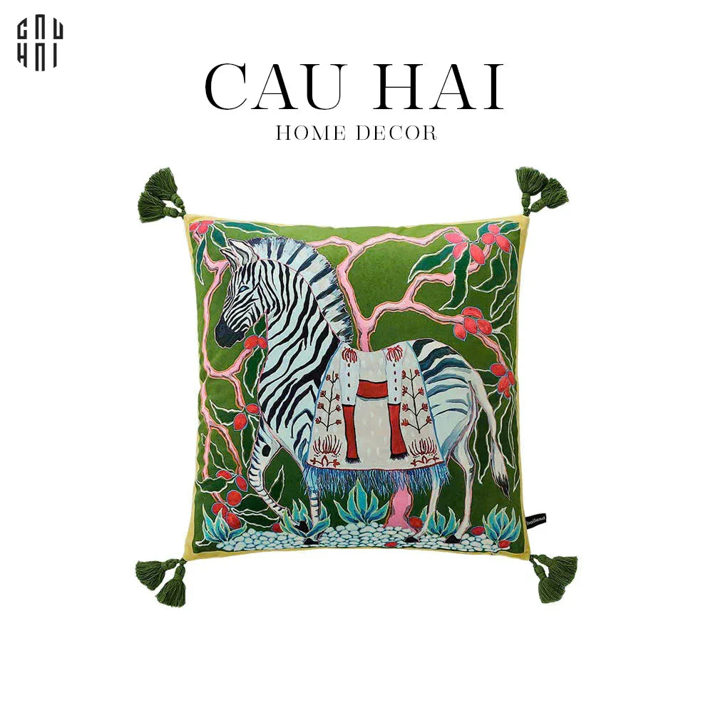 VỎ GỐI NHUNG ZEBRA 45.