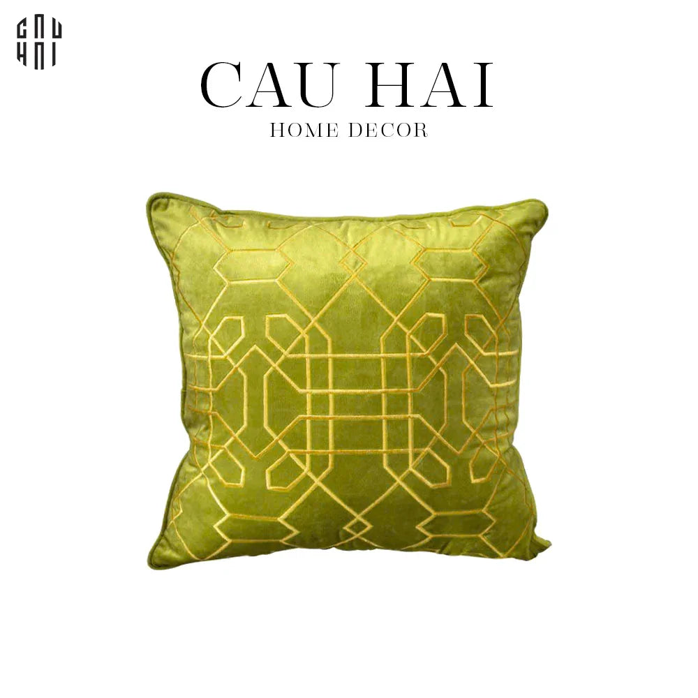 VỎ GỐI SOFA NHUNG CHRISTINE - GREEN 45.