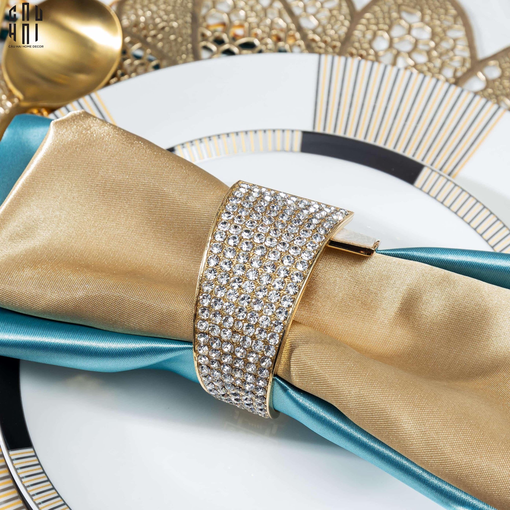 VÒNG KHĂN ĂN - NAPKIN RING DIAMOND-CẬU HAI HOME DECOR