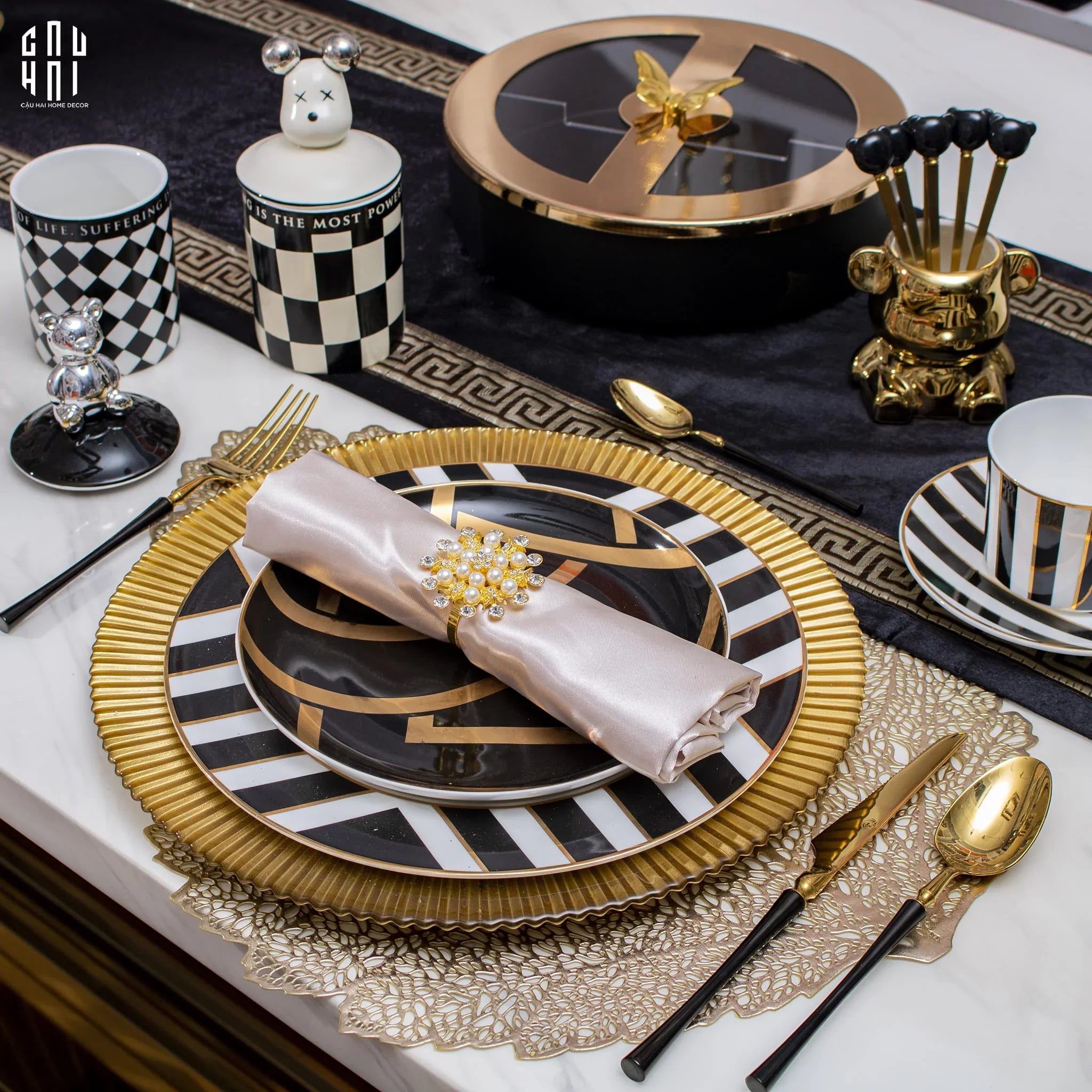 VÒNG KHĂN ĂN - NAPKIN RING GOLDEN DYNASTY-CẬU HAI HOME DECOR